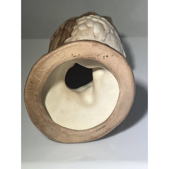 Vintage 1970s Cottagecore Ceramic Brown Owl Figurine - Picture 5 of 5